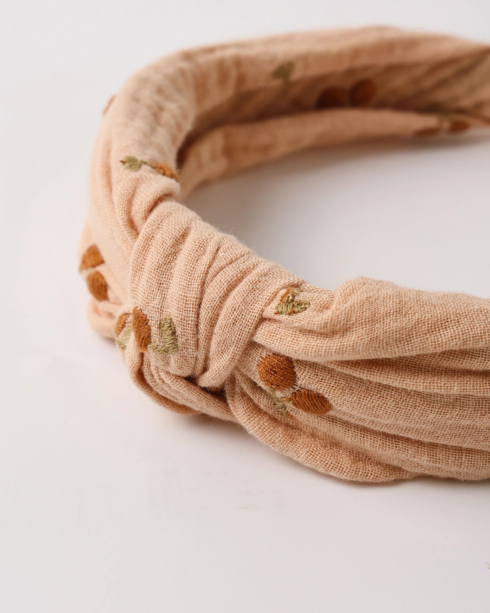 Rylee + Cru - Knotted Headband Cherry Embroidery