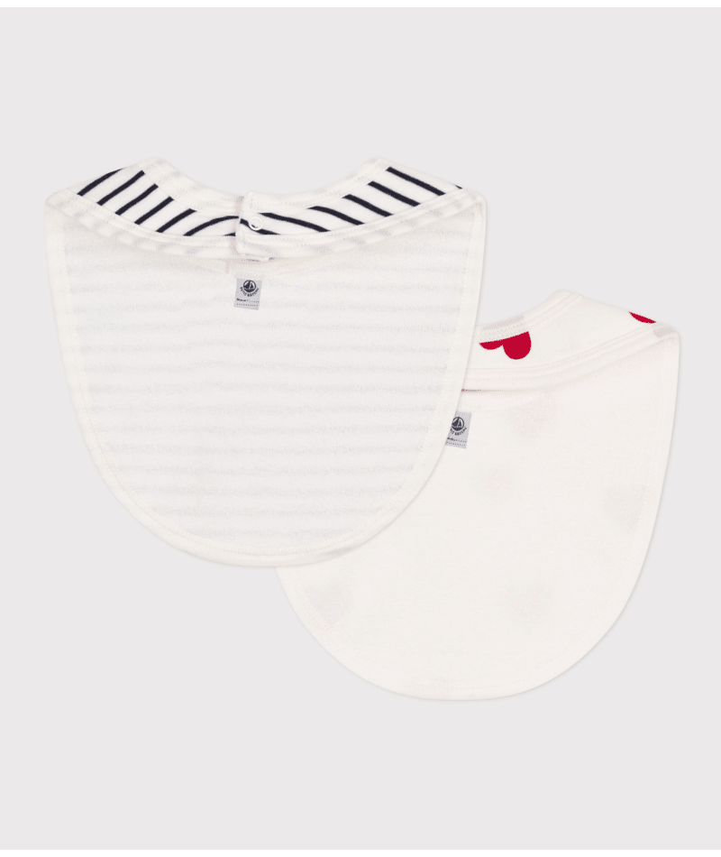 Petit Bateau - Set of 2 cotton baby bibs