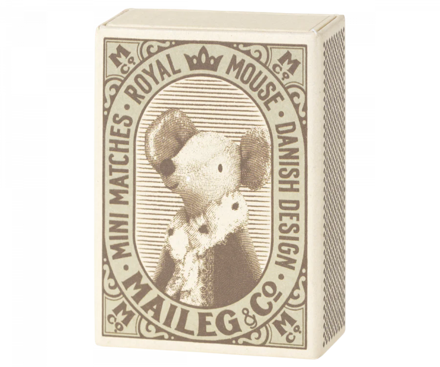 Maileg - Bébé souris endormi/éveillé dans boite d'allumettes