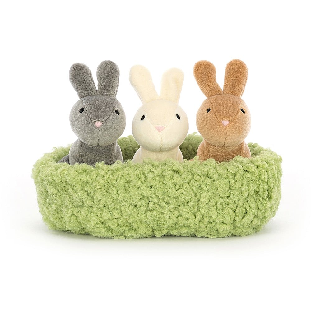 Jellycat - Bébés Lapins dans leur Nid