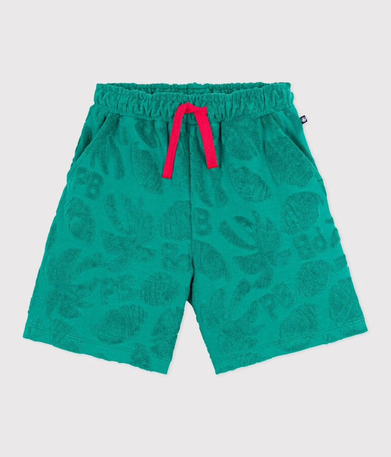 Petit Bateau - Bermuda short enfant en coton uni imprimé