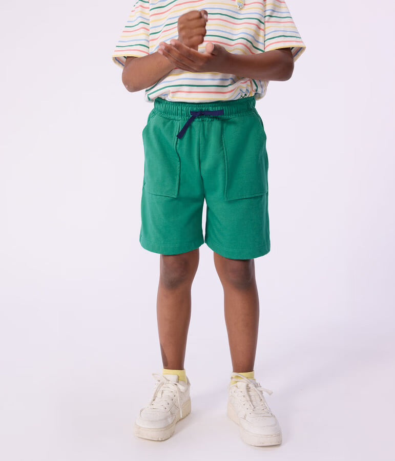 Petit Bateau - Bermuda short enfant en coton uni