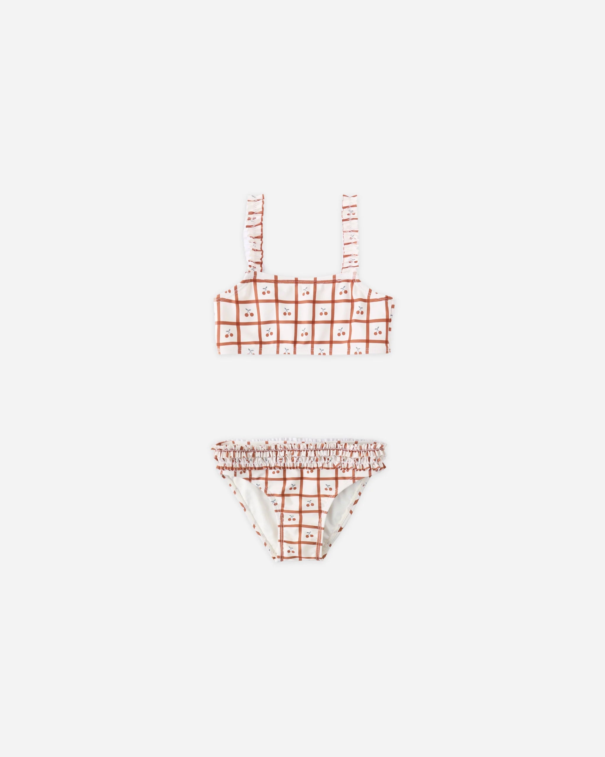 Rylee + Cru - Rouched Bikini Cherry Check