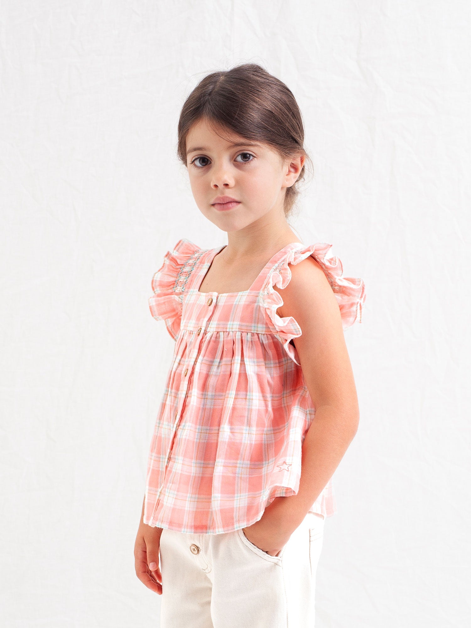 Tocoto Vintage - Check Buttonned Blouse