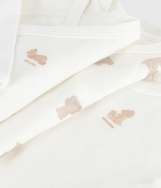 Petit Bateau - Pack of 3 Long Sleeve Bodysuits