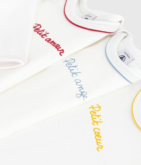 Petit Bateau - Pack of 3 Long Sleeve Bodysuits