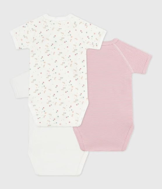 Petit Bateau - Pack of 3 Short Sleeve Diaper Covers
