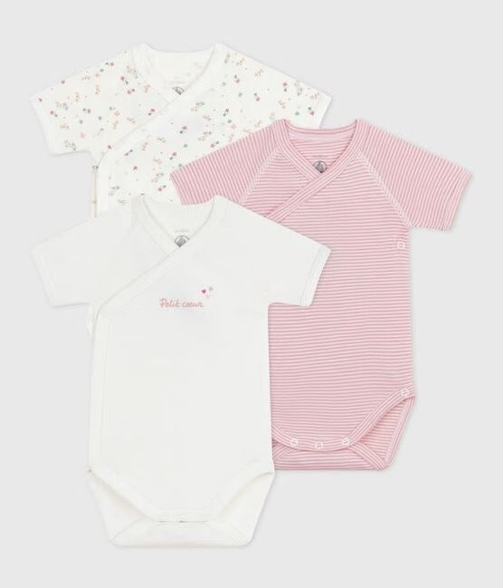 Petit Bateau - Pack of 3 Short Sleeve Diaper Covers