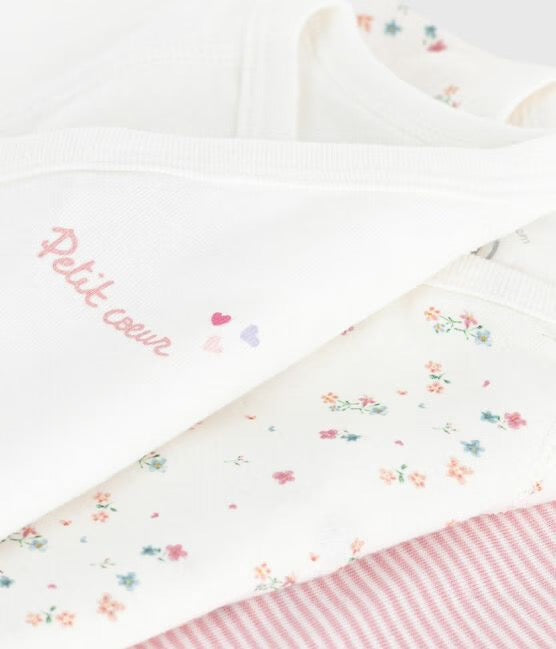 Petit Bateau - Pack of 3 Short Sleeve Diaper Covers