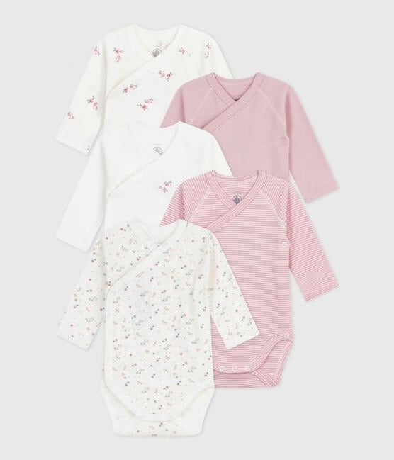 Petit Bateau - Pack of 5 Long Sleeve Diaper Covers
