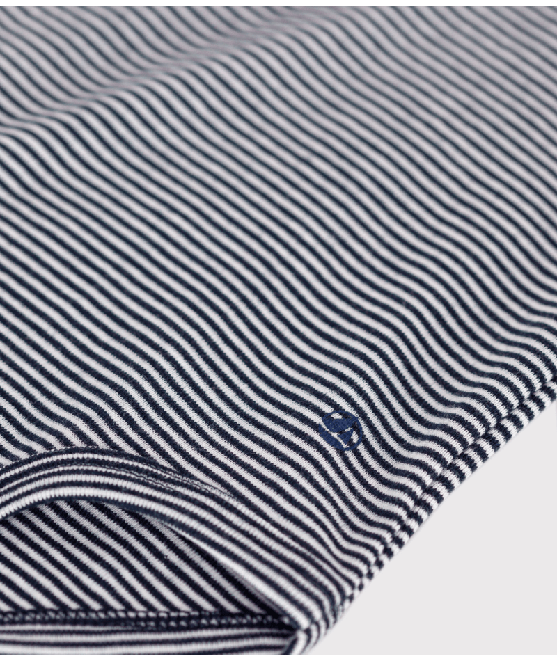 Petit Bateau - Body bébé col polo en coton à rayures
