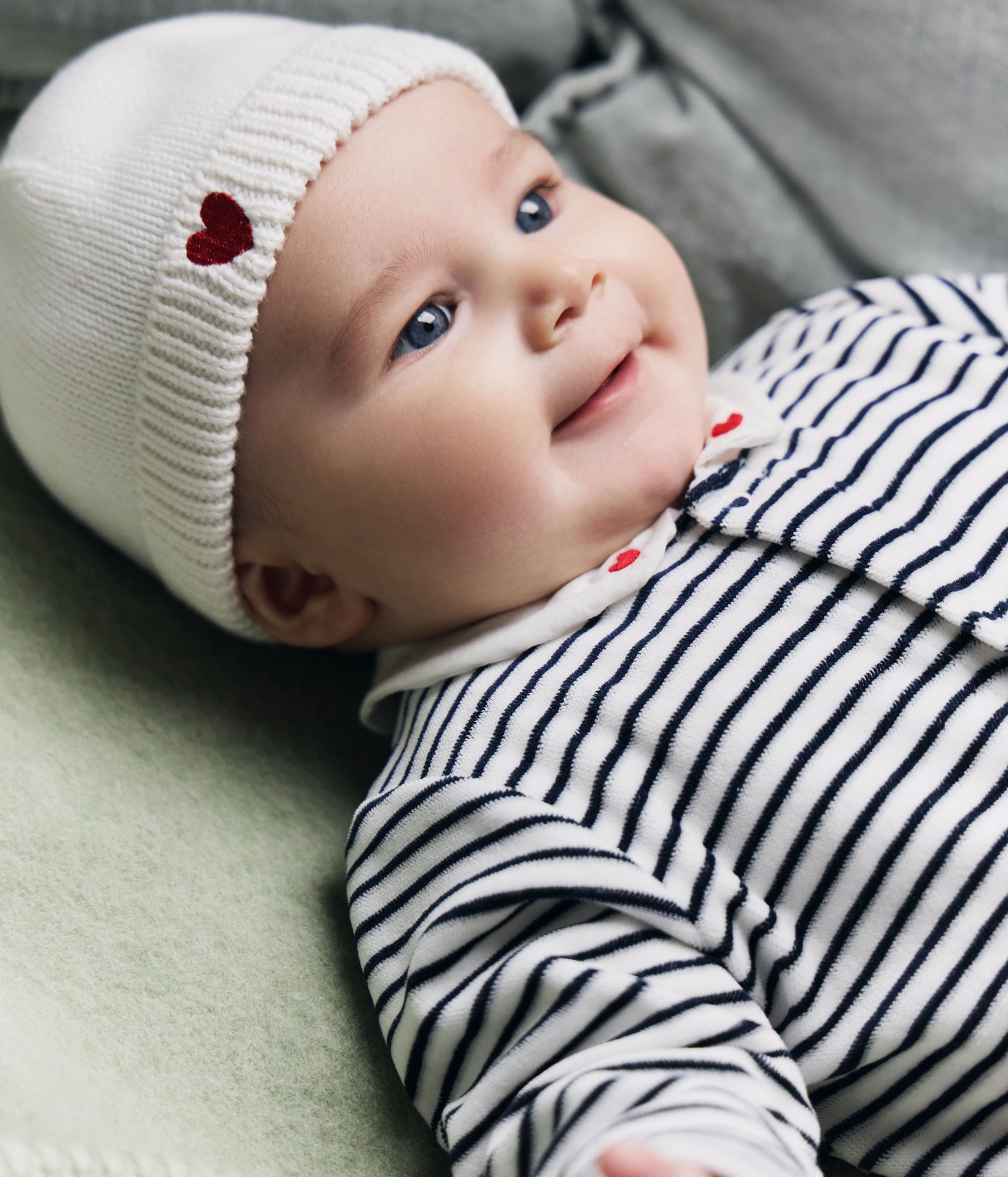 Petit Bateau - Bonnet naissance tricoté en coton