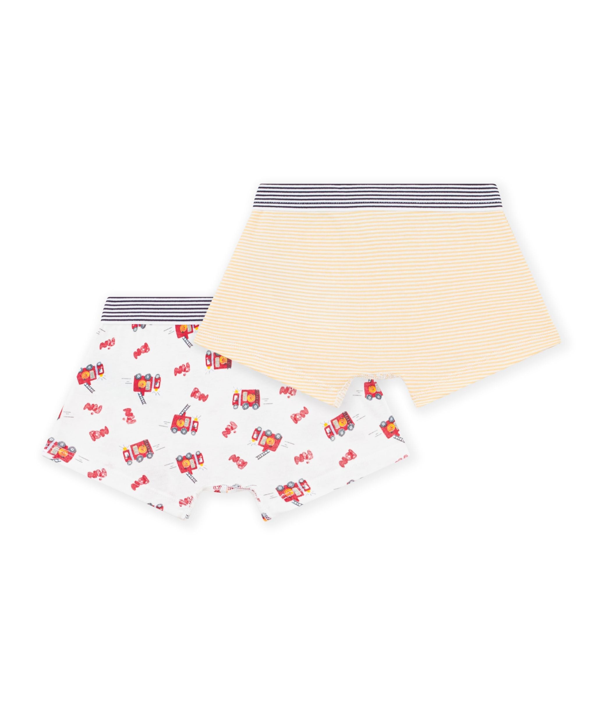 Petit Bateau - Lot de boxers enfant en coton imprimé pompier