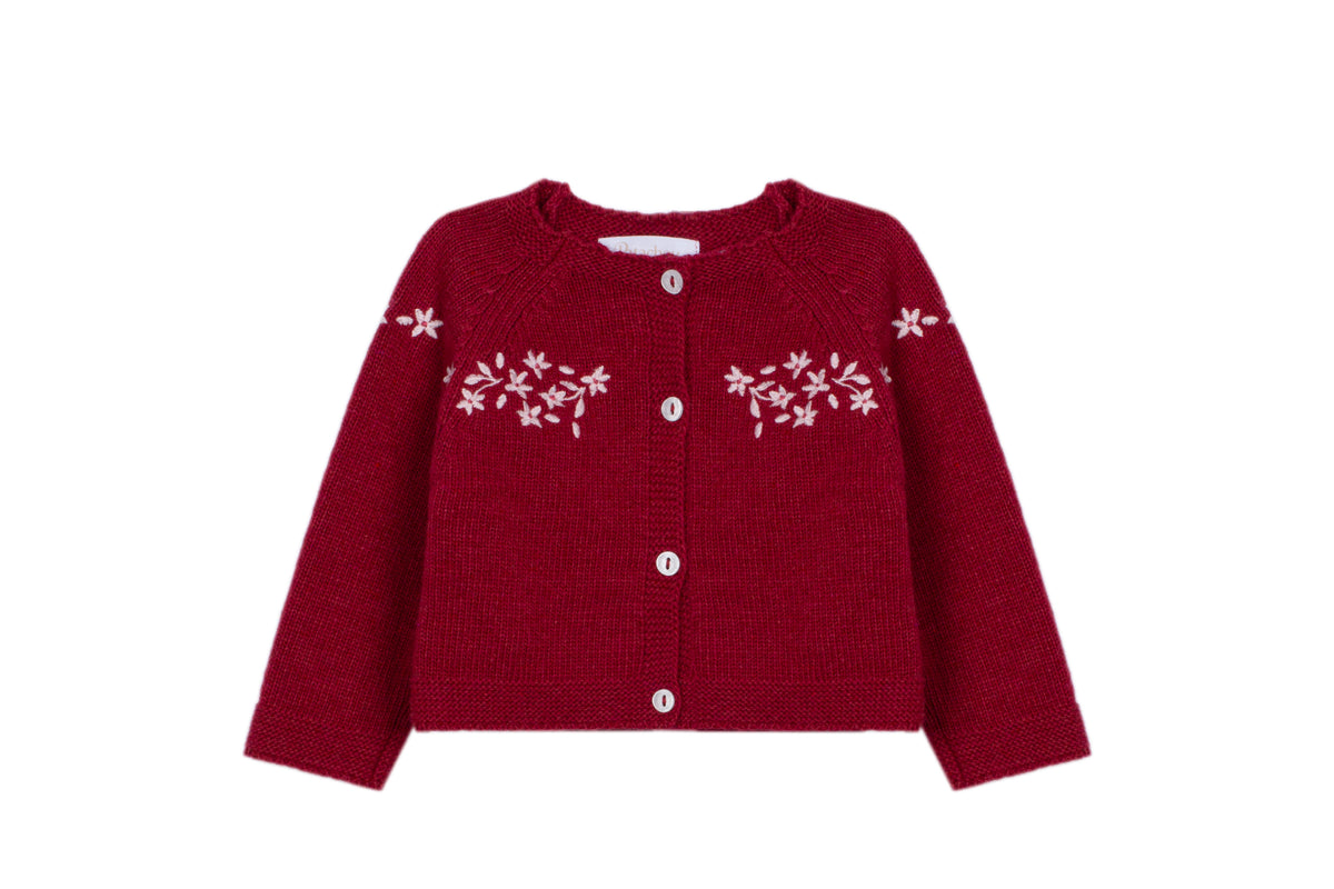 Patachou - Elegant Embroidered Knitted Cardigan