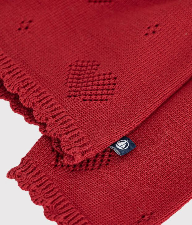 Petit Bateau - Baby's cotton cardigan with heart patterns