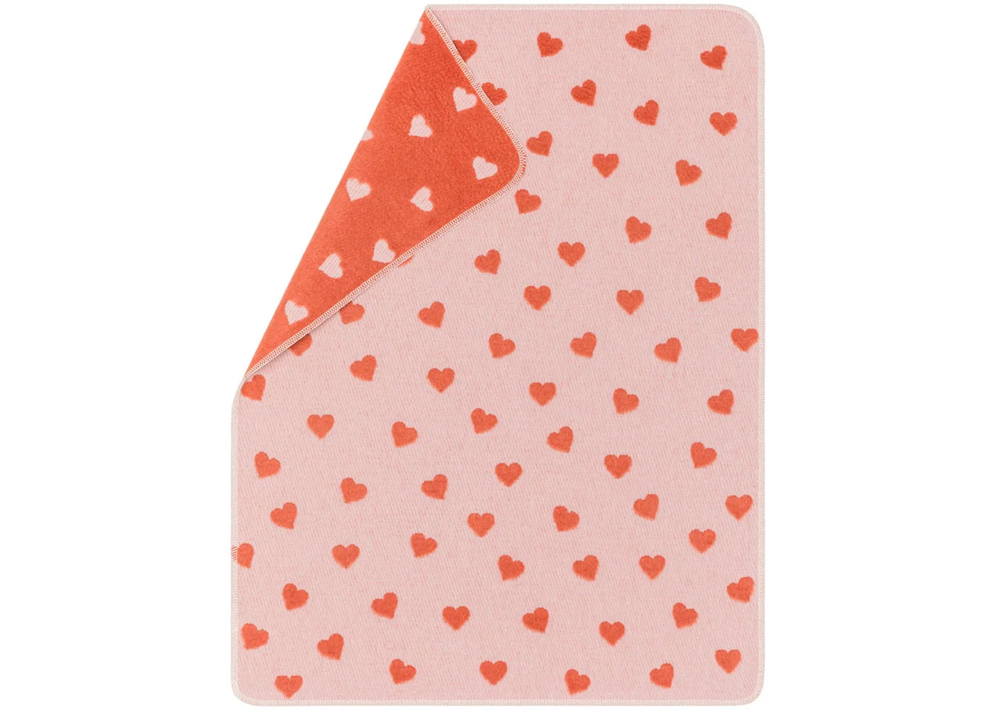 David Fussenegger - Baby Carla Pink Blanket: Hearts Allover