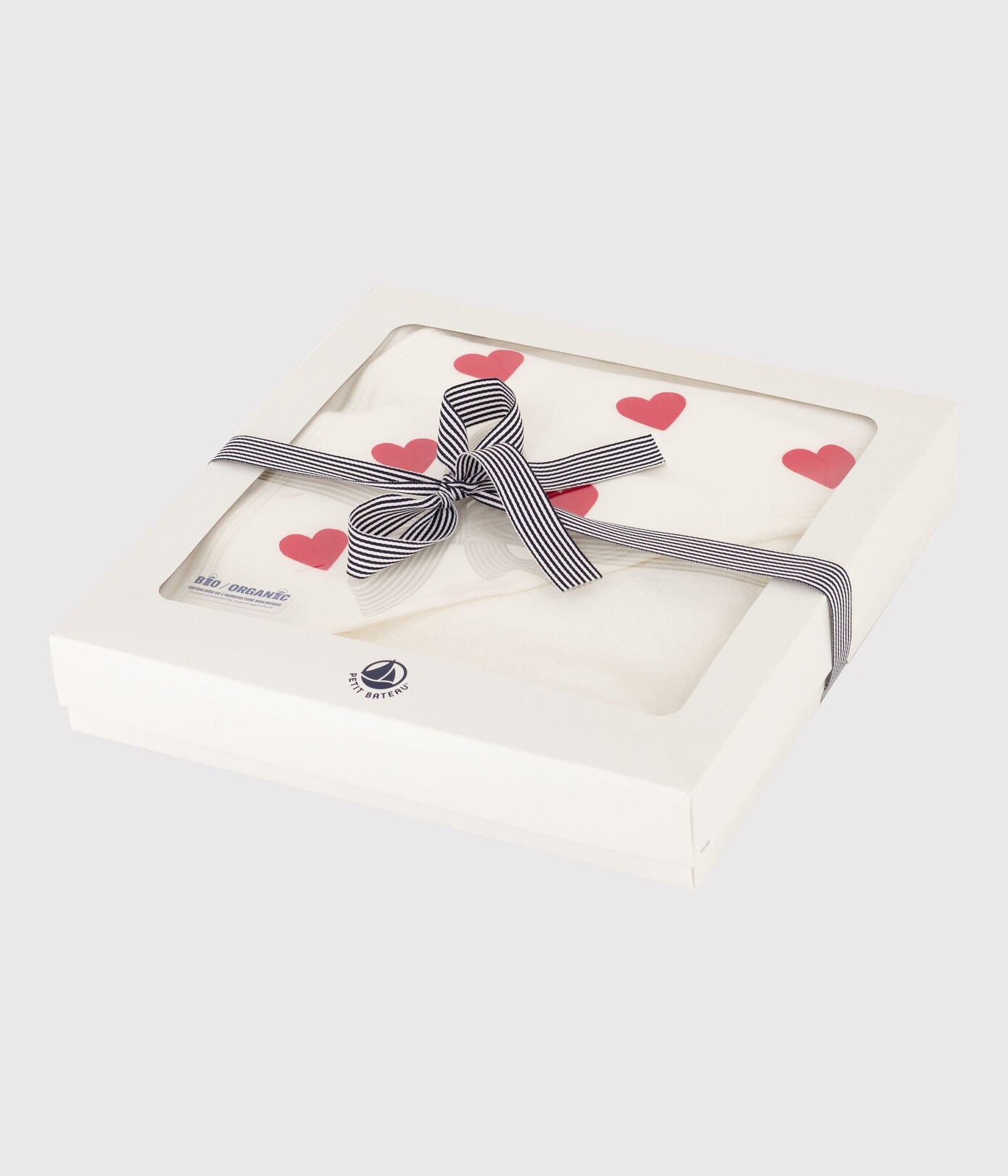 Petit Bateau - Carré de bain coeurs