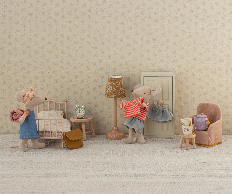 Maileg - Folding chair, Mouse - Powder