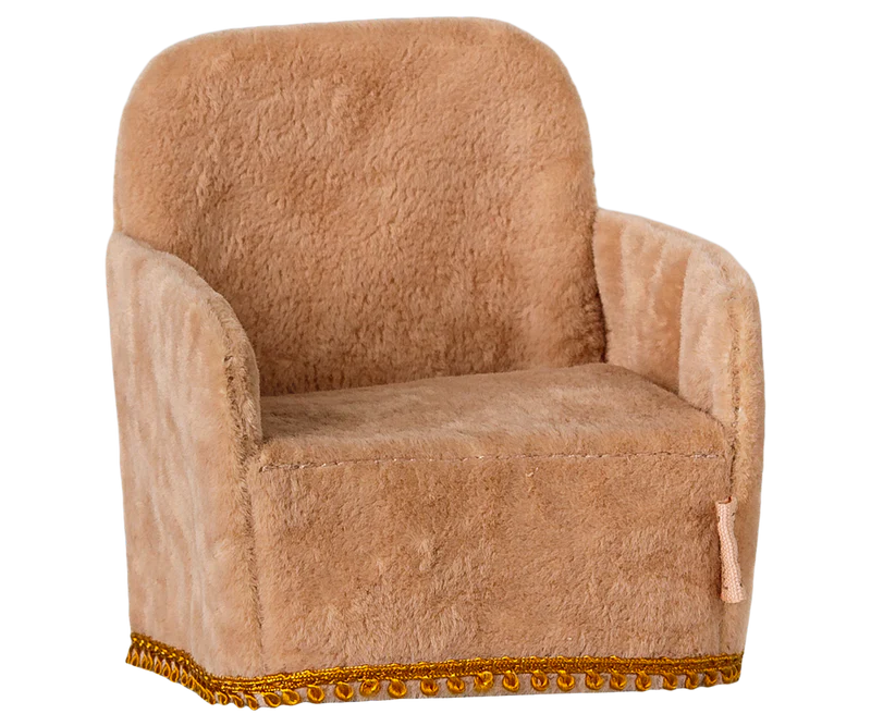 Maileg - Folding chair, Mouse - Powder