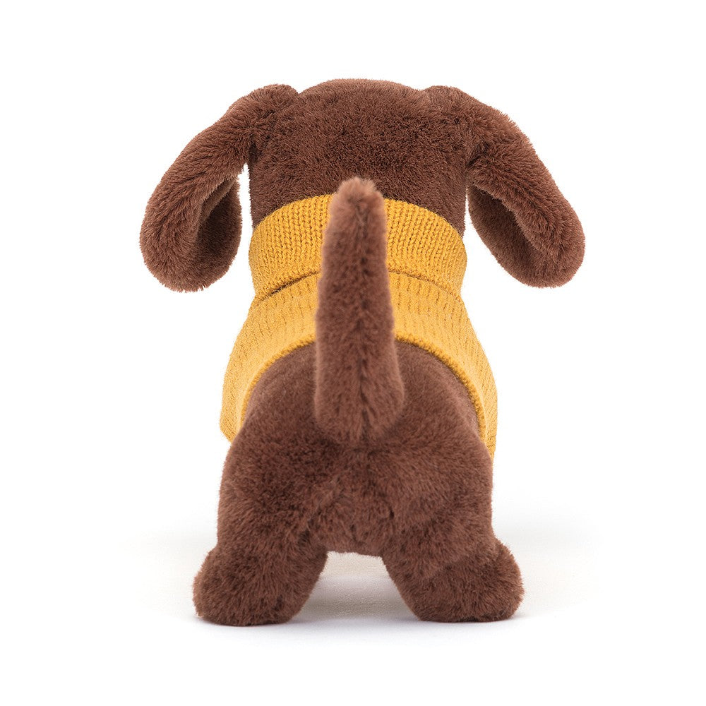 Jellycat - Sausage Dog with Yellow Sweater