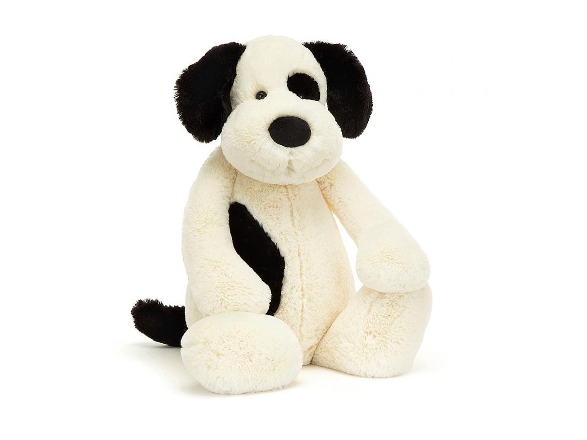 Jellycat - Black and Cream Bashful puppy
