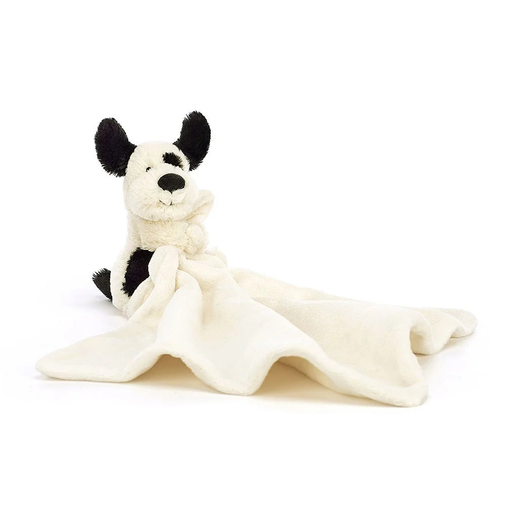 Jellycat - Black and Cream Puppy Bashful Soother