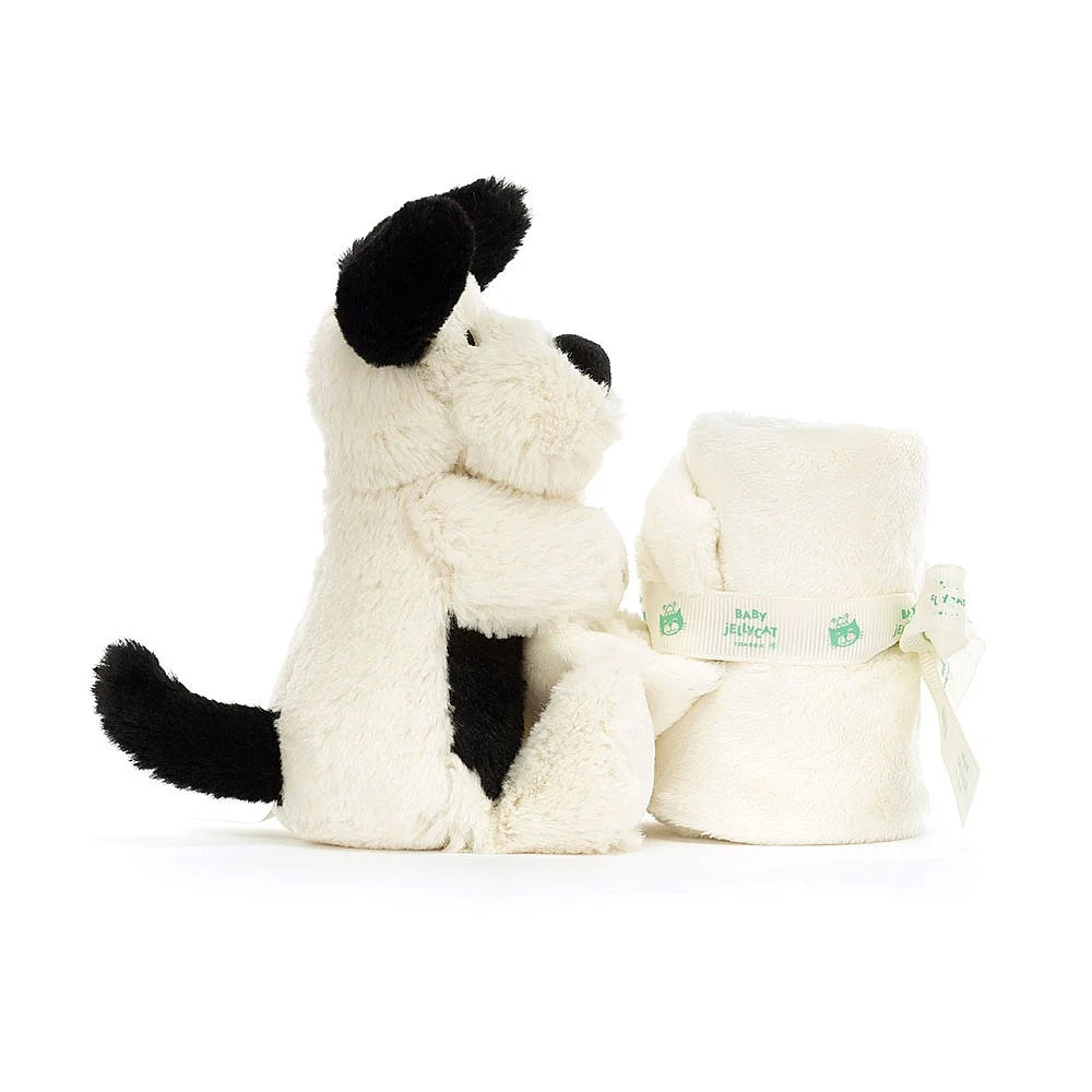 Jellycat - Black and Cream Puppy Bashful Soother