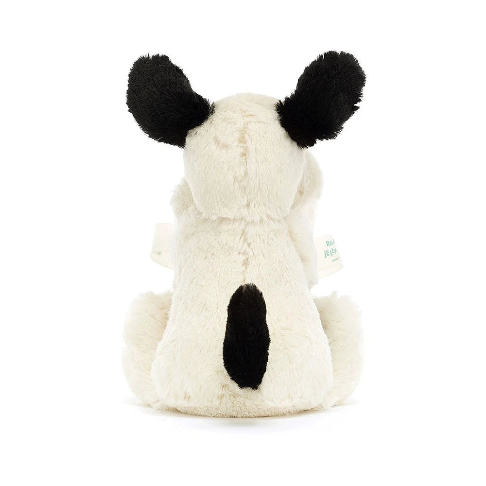 Jellycat - Black and Cream Puppy Bashful Soother