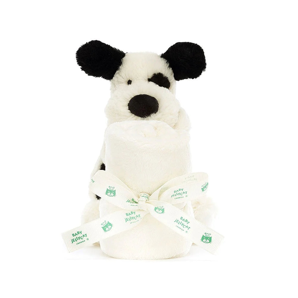 Jellycat - Black and Cream Puppy Bashful Soother