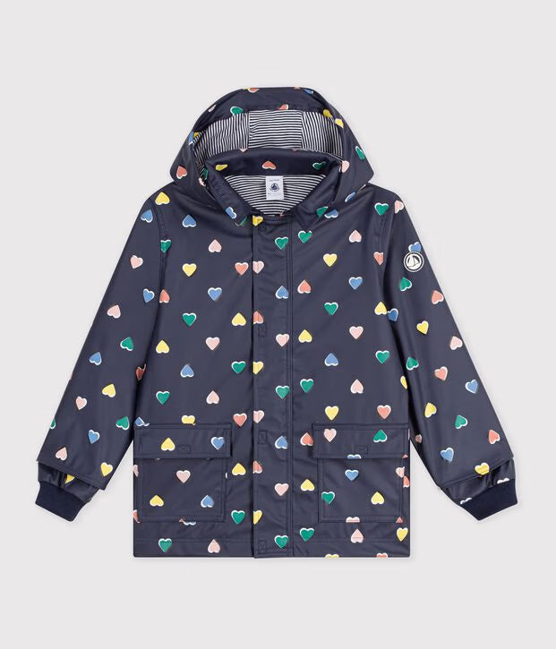 Petit Bateau - Ciré enfant imprimé cœurs