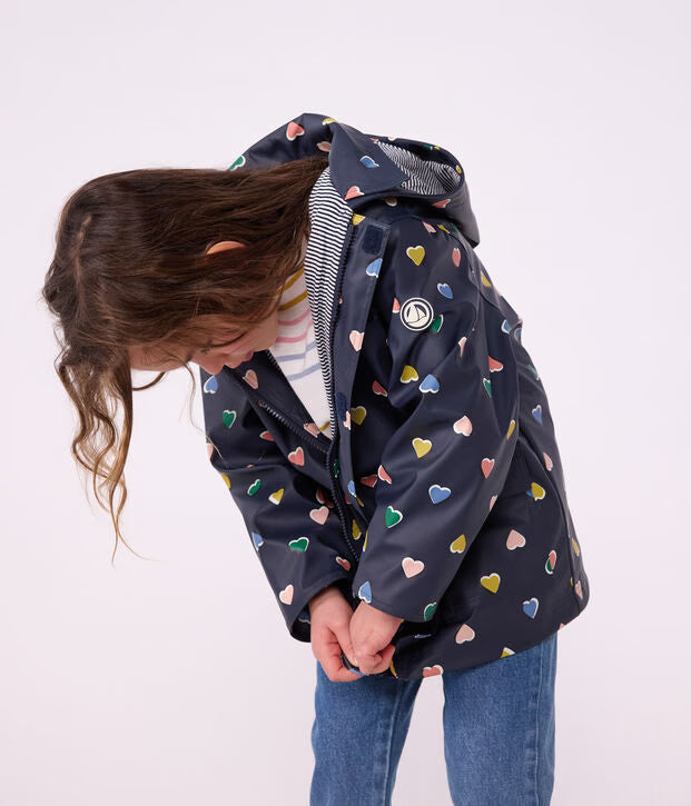 Petit Bateau - Ciré enfant imprimé cœurs