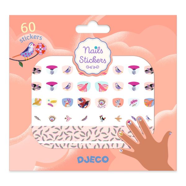 Djeco - Nail stickers: Feathers