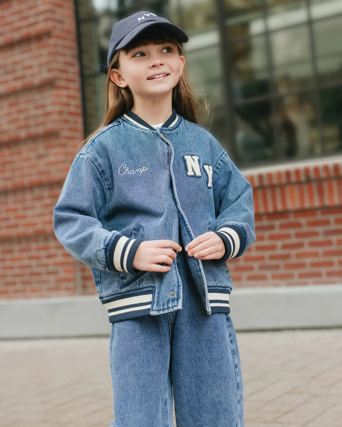 Rylee + Cru - Varsity Denim Jacket