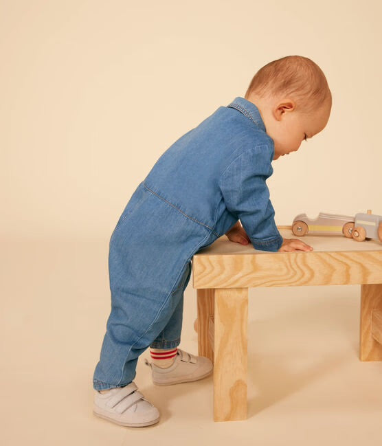 Petit Bateau - Combinaison Longue Denim (Bébé)