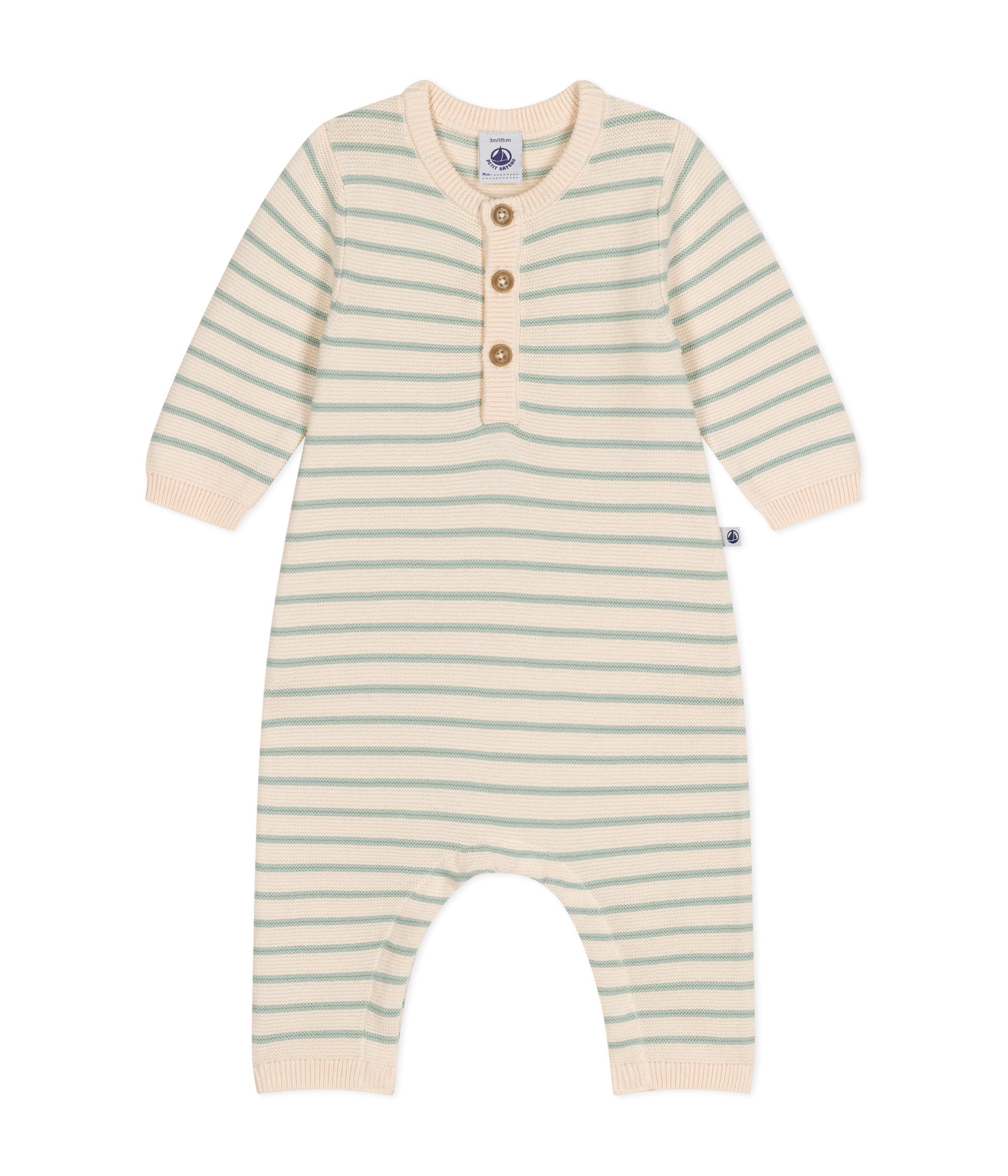 Petit Bateau - Combinaison Longue à rayures