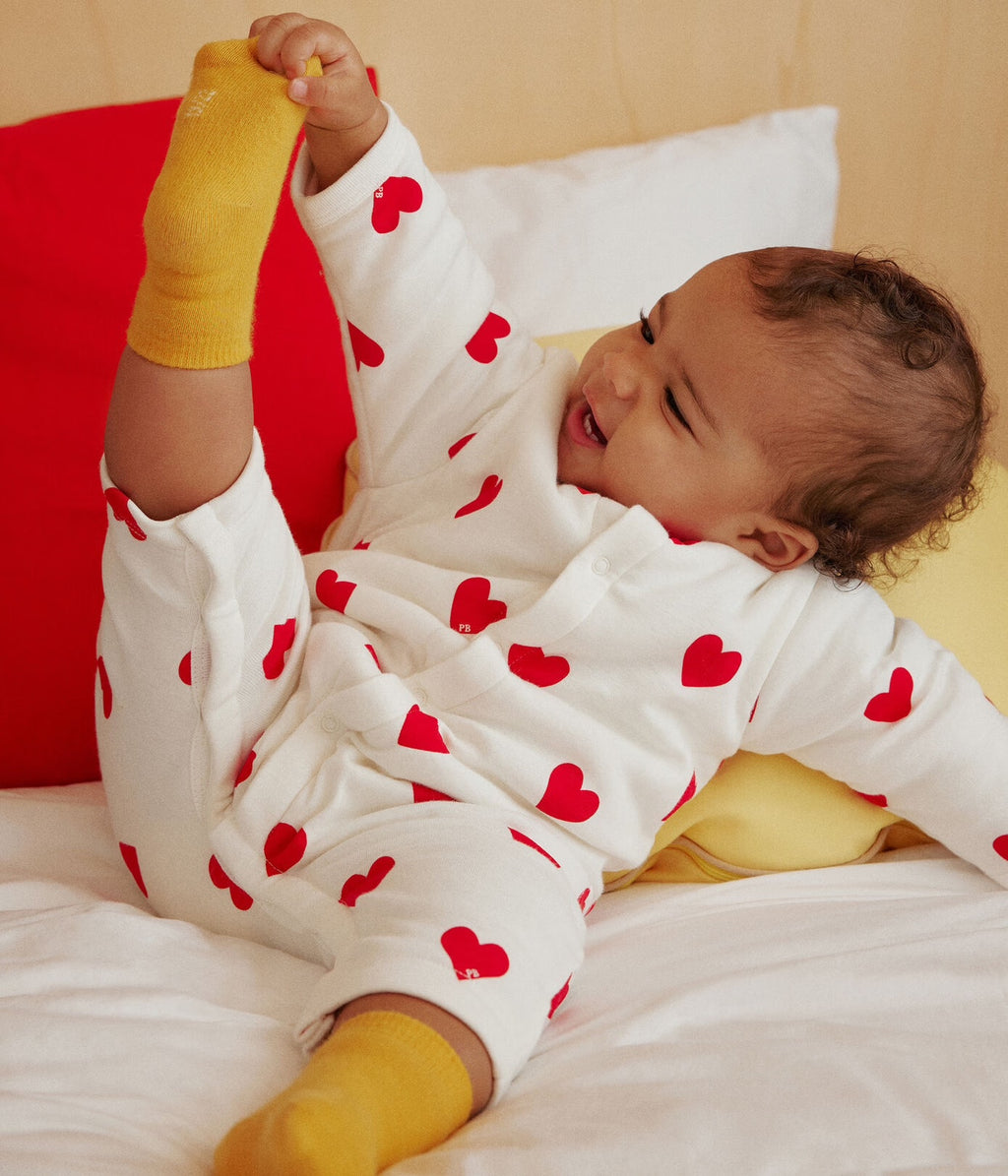 Combinaison Petit Bateau Pour Garçon - En Côte 1x1, Col Polo Et Ouverture Pression à L'entrejambe