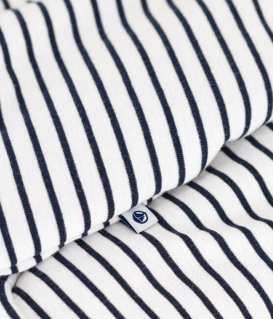 Petit Bateau - Combinaison à Capuche Longue Rayée