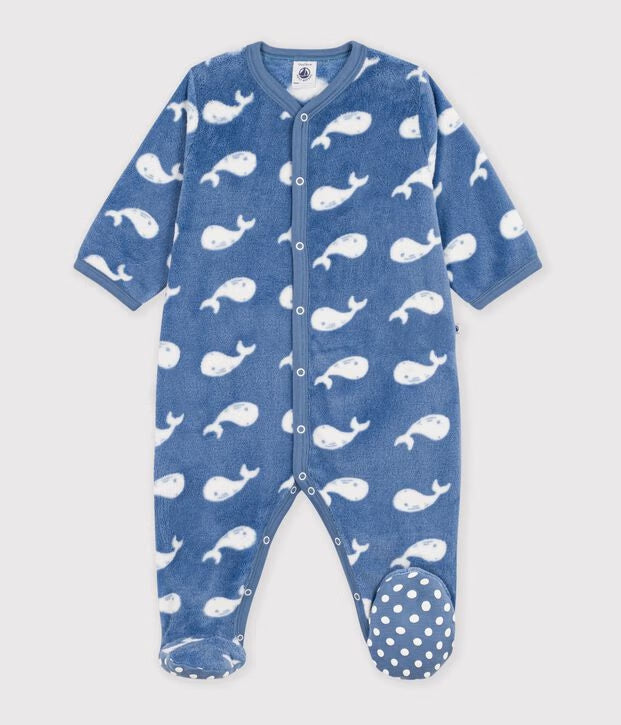Petit Bateau - Surpyjama bébé en polaire imprimé