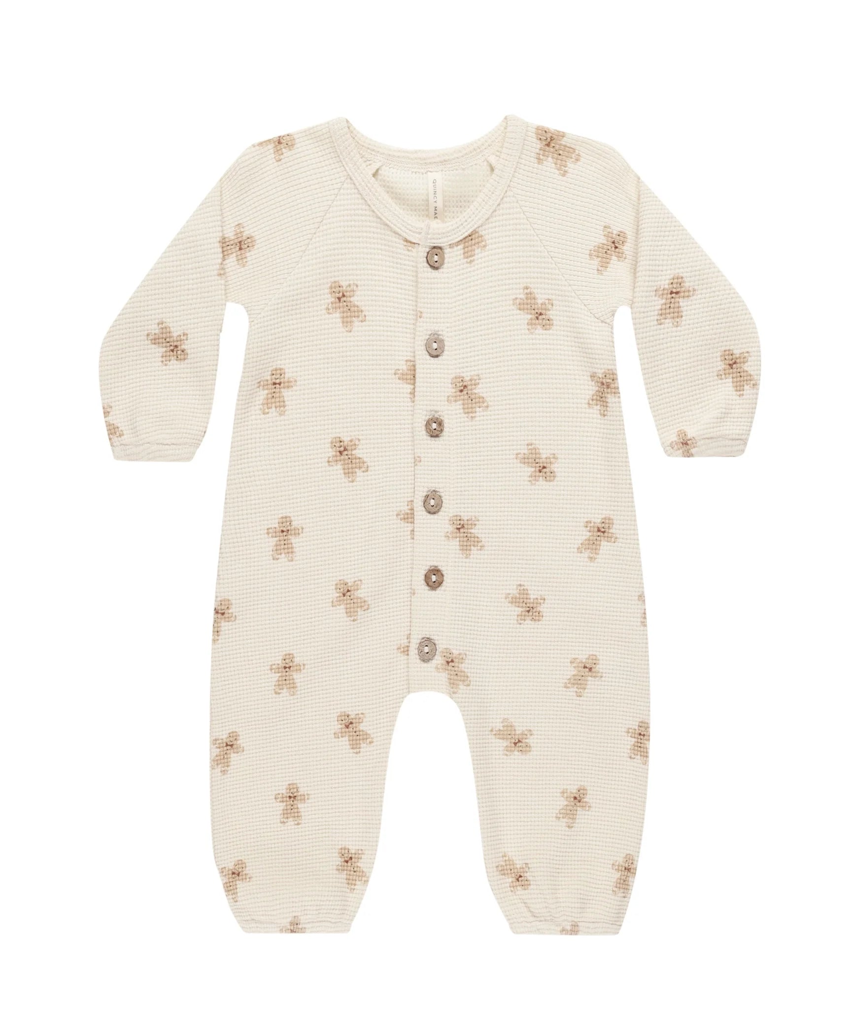 Quincy Mae - Combinaison Gaufrée à Manches Longues