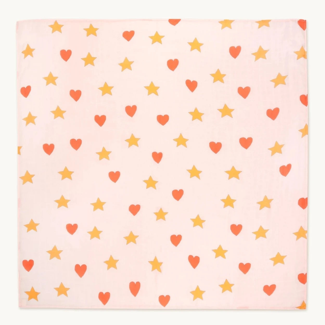 Tiny Cottons - Couverture Mousseline Coeurs et Étoiles