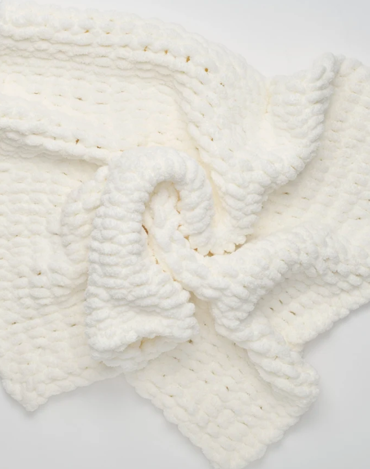 7 AM - Hand-Knitted Chenille Throw
