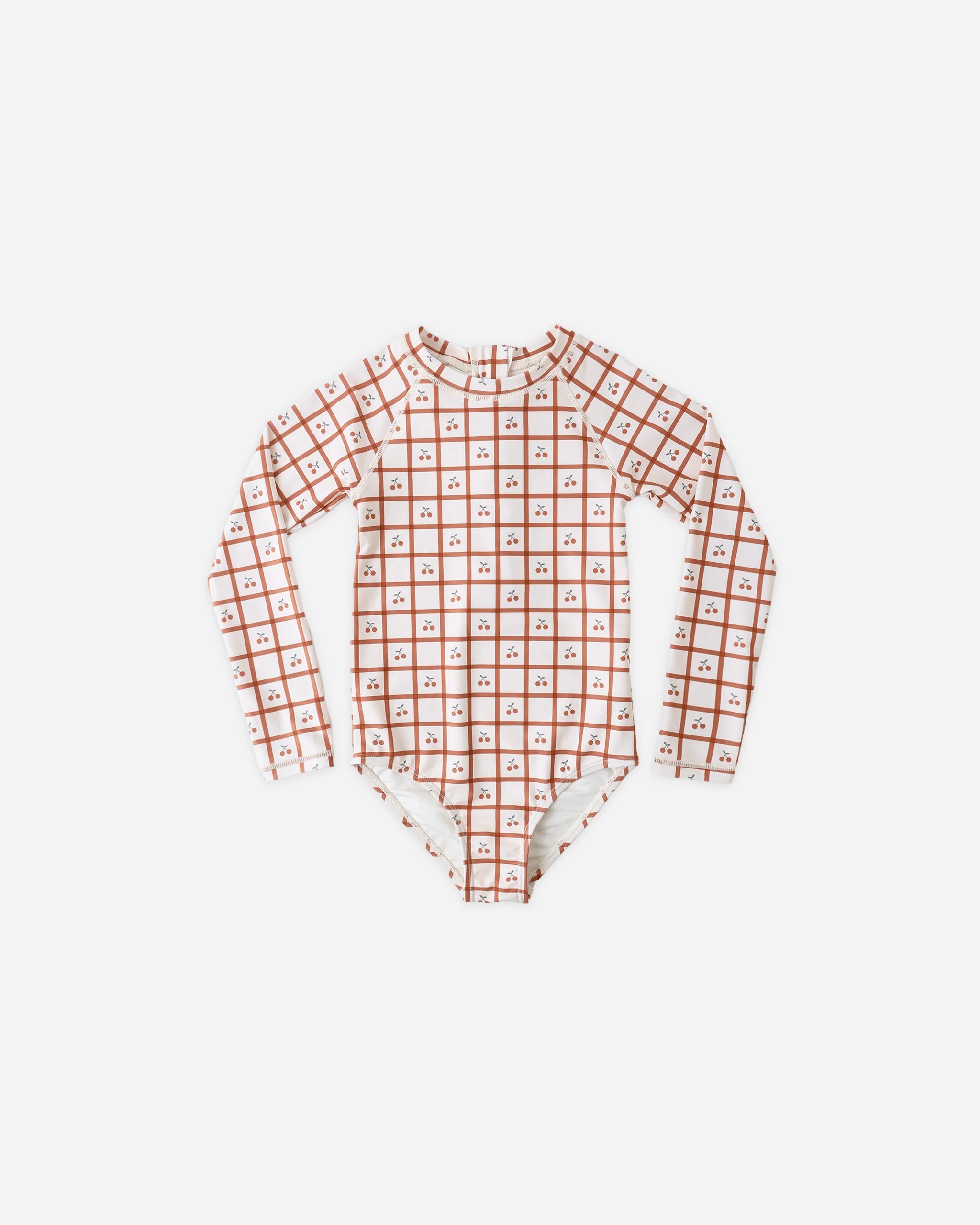 Rylee + Cru - Delphine Rashguard One-Piece Cherry Check