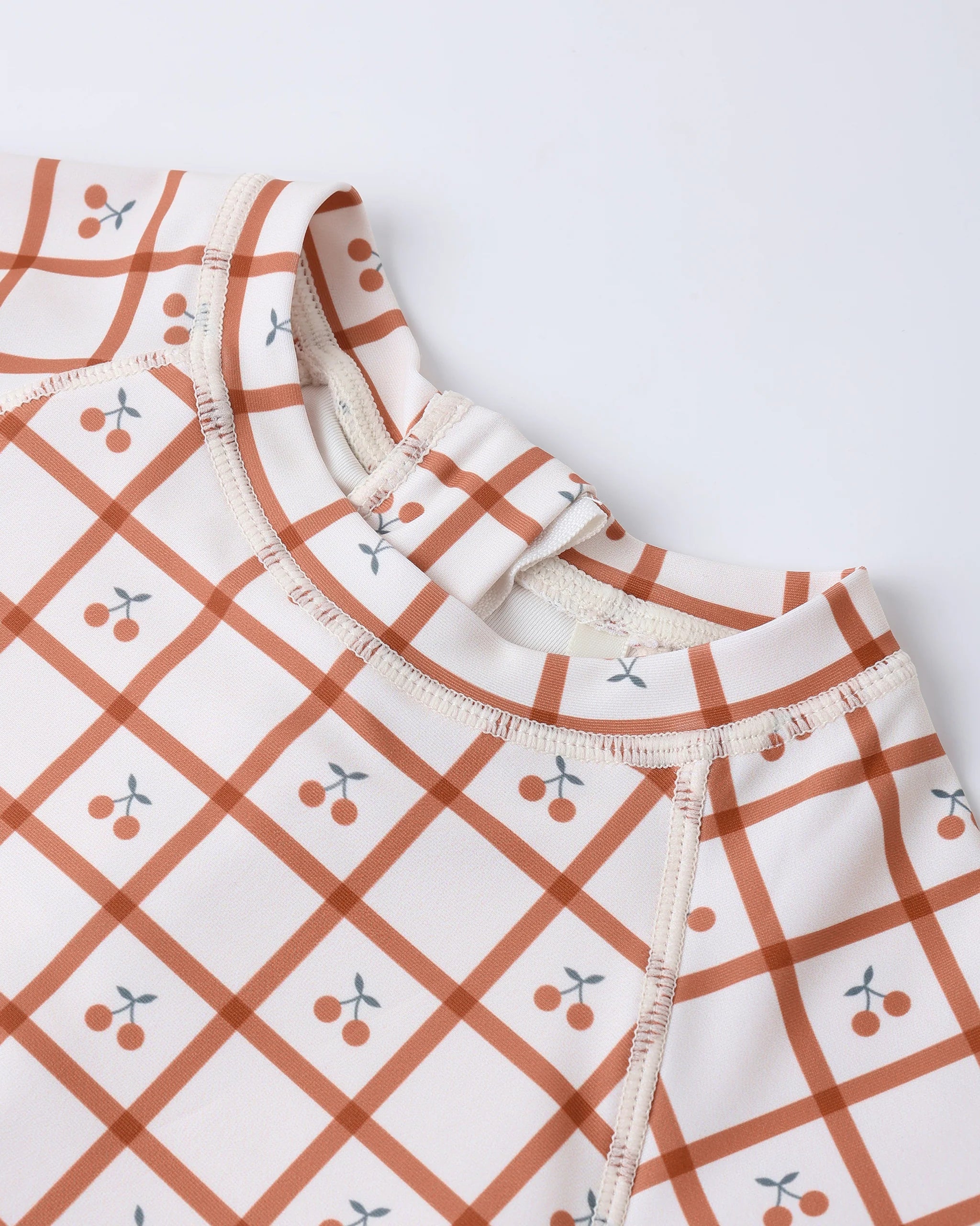 Rylee + Cru - Delphine Rashguard One-Piece Cherry Check