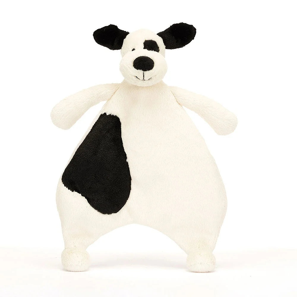 Jellycat - Bashful Black and Cream Puppy Comforter