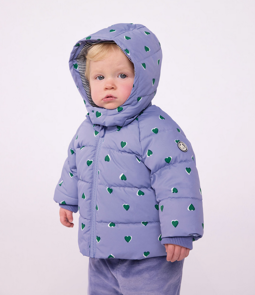 Petit Bateau - Baby's animal print polyester puffer jacket