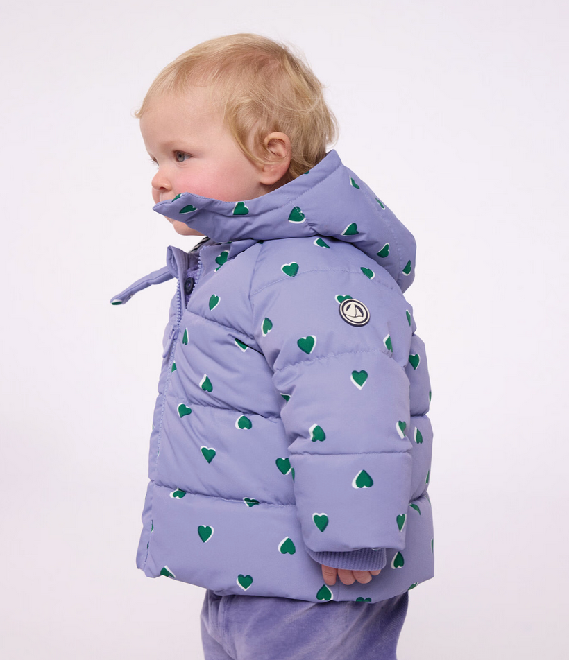 Petit Bateau - Baby's animal print polyester puffer jacket