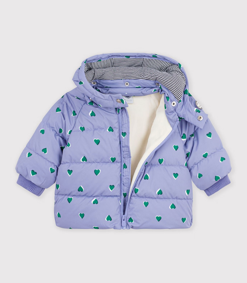 Petit Bateau - Baby's animal print polyester puffer jacket