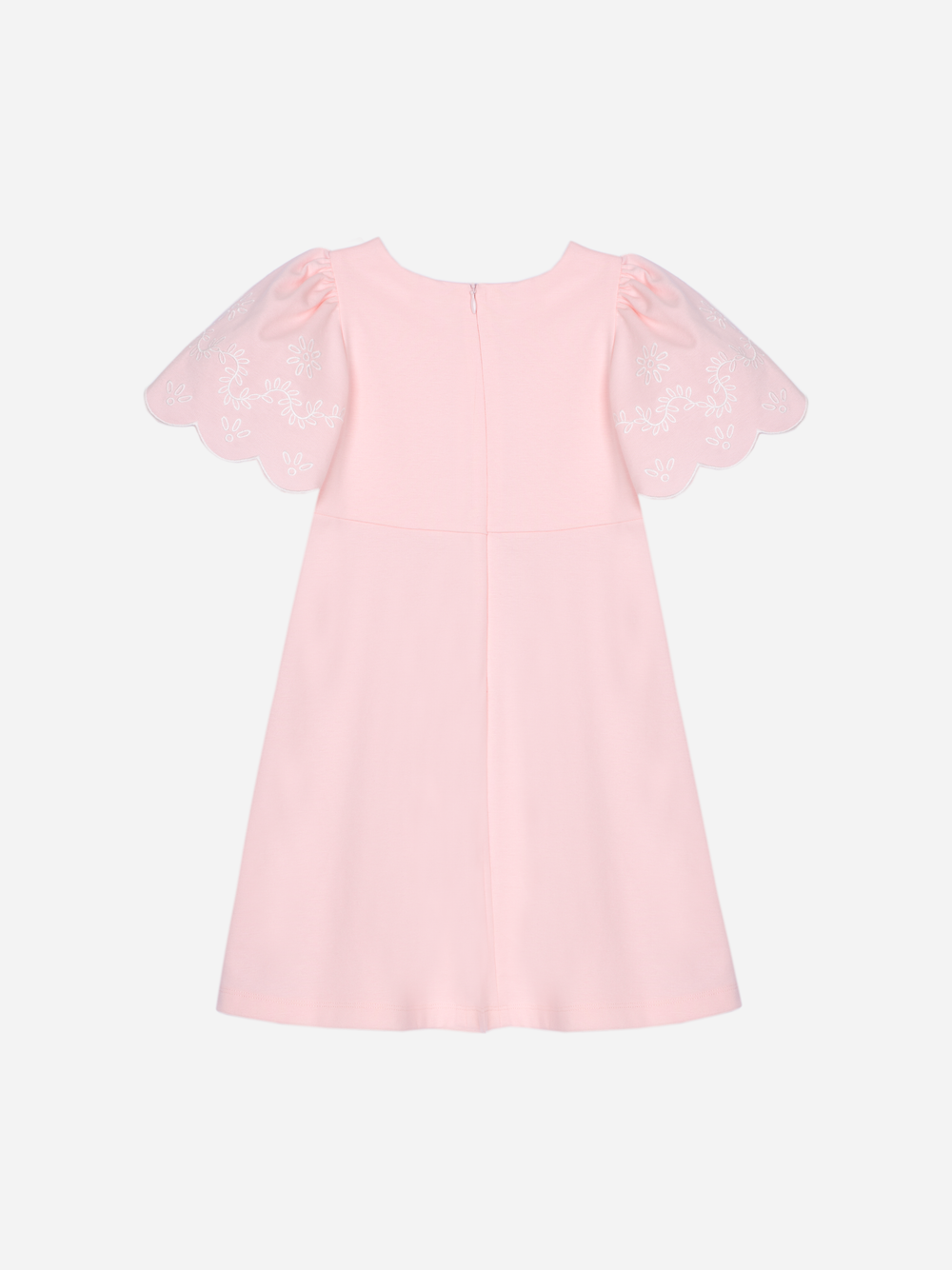 Patachou - Elegant pink dress with embroidered sleeves