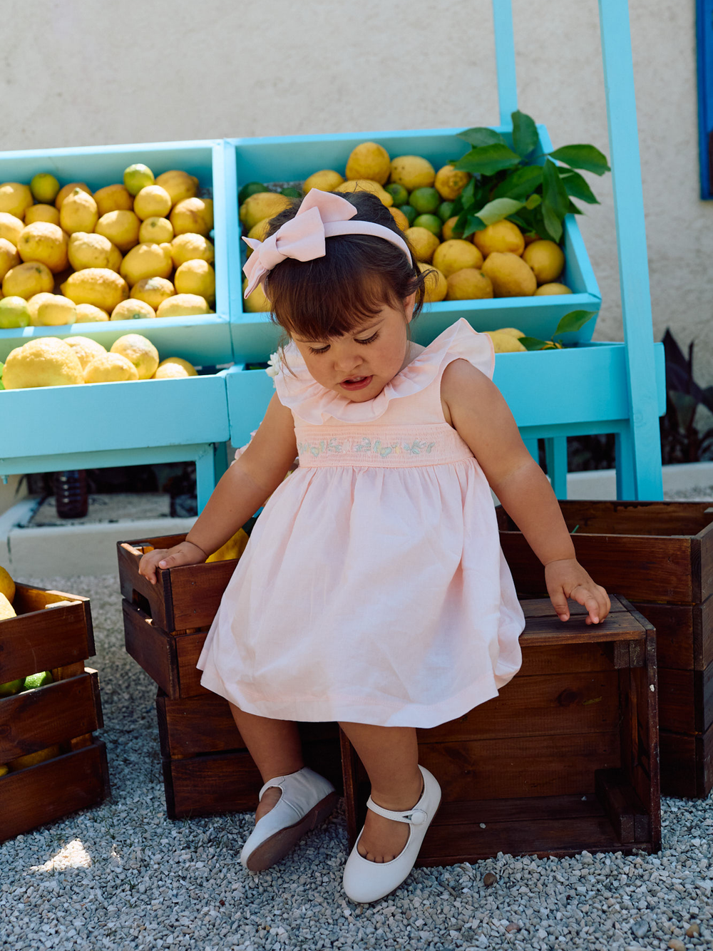 Patachou - Robe élégante saumon à broderies
