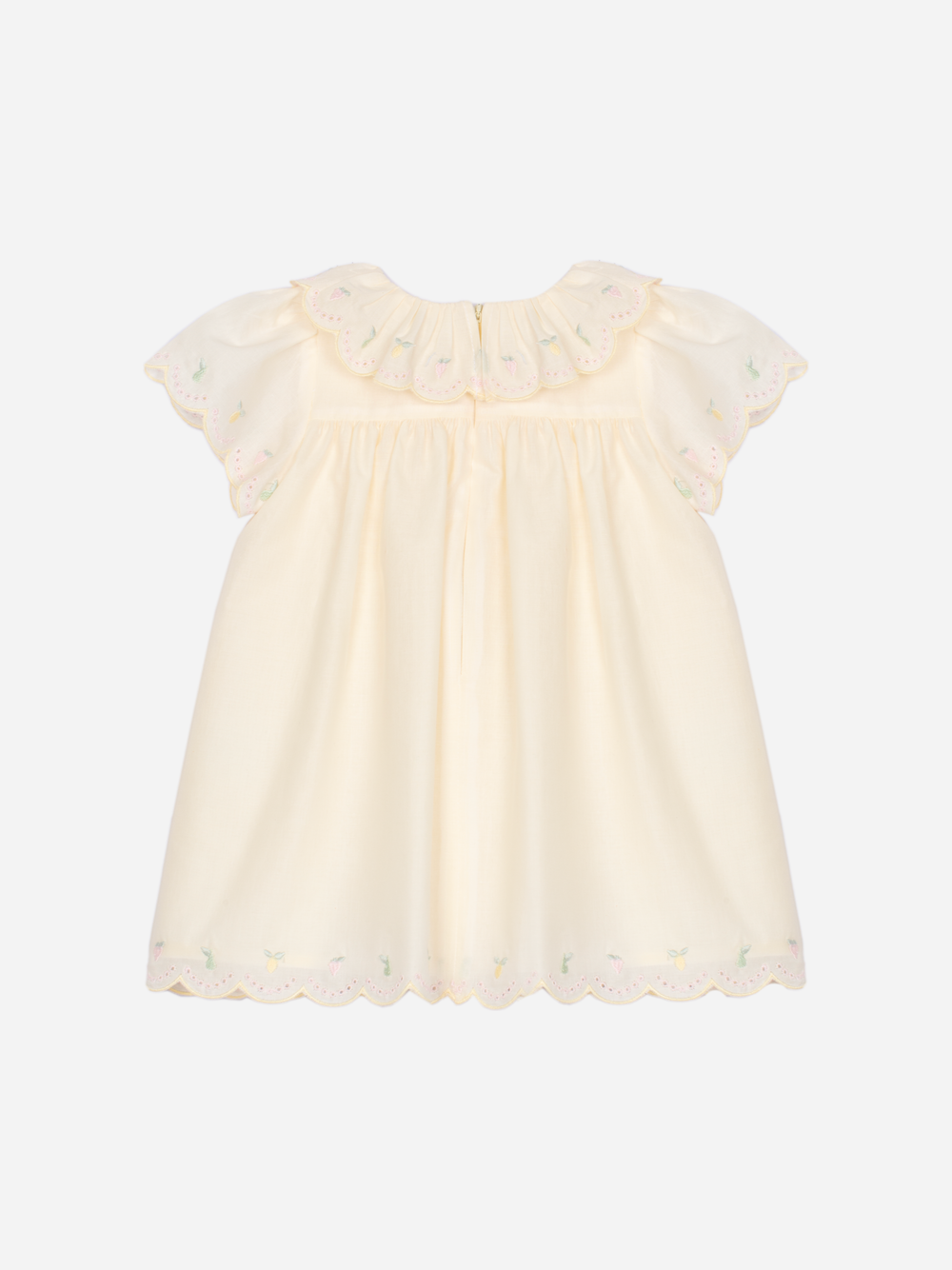 Patachou - Robe élégante jaune ornée de broderies